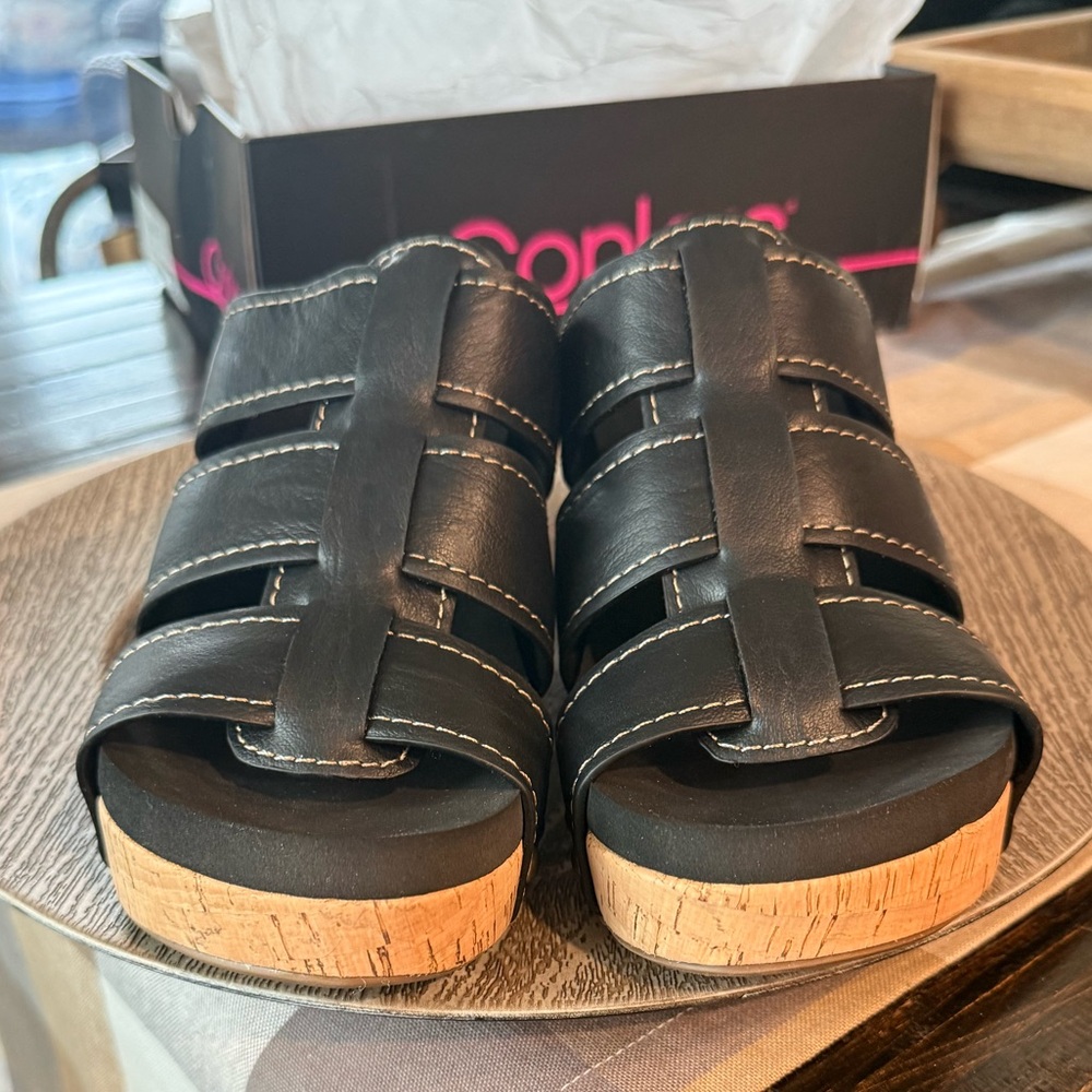 Corkys Black Strappy Women's Sandals - Picture 6 of 10
